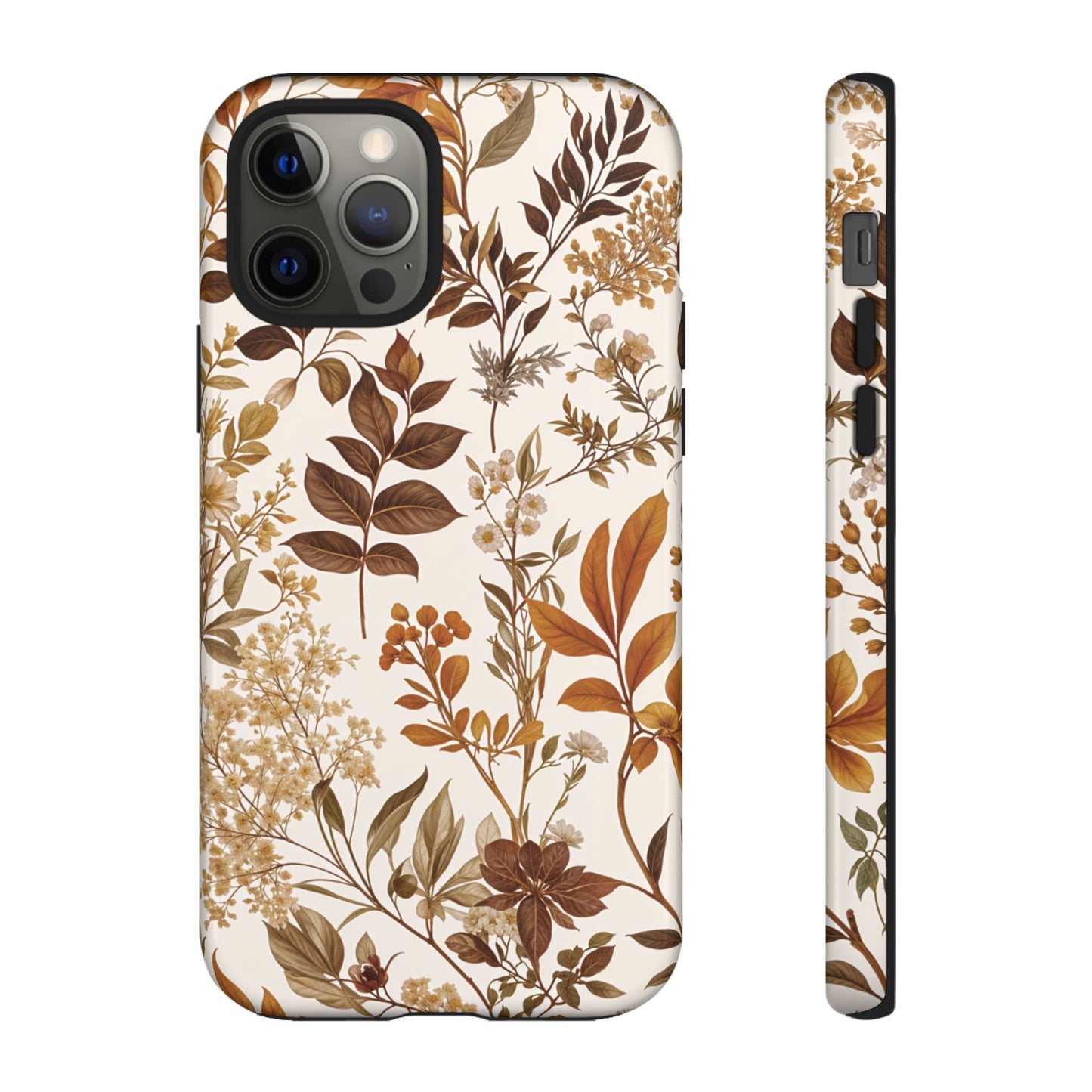 Funda para iPhone con motivos florales y botánicos otoñales