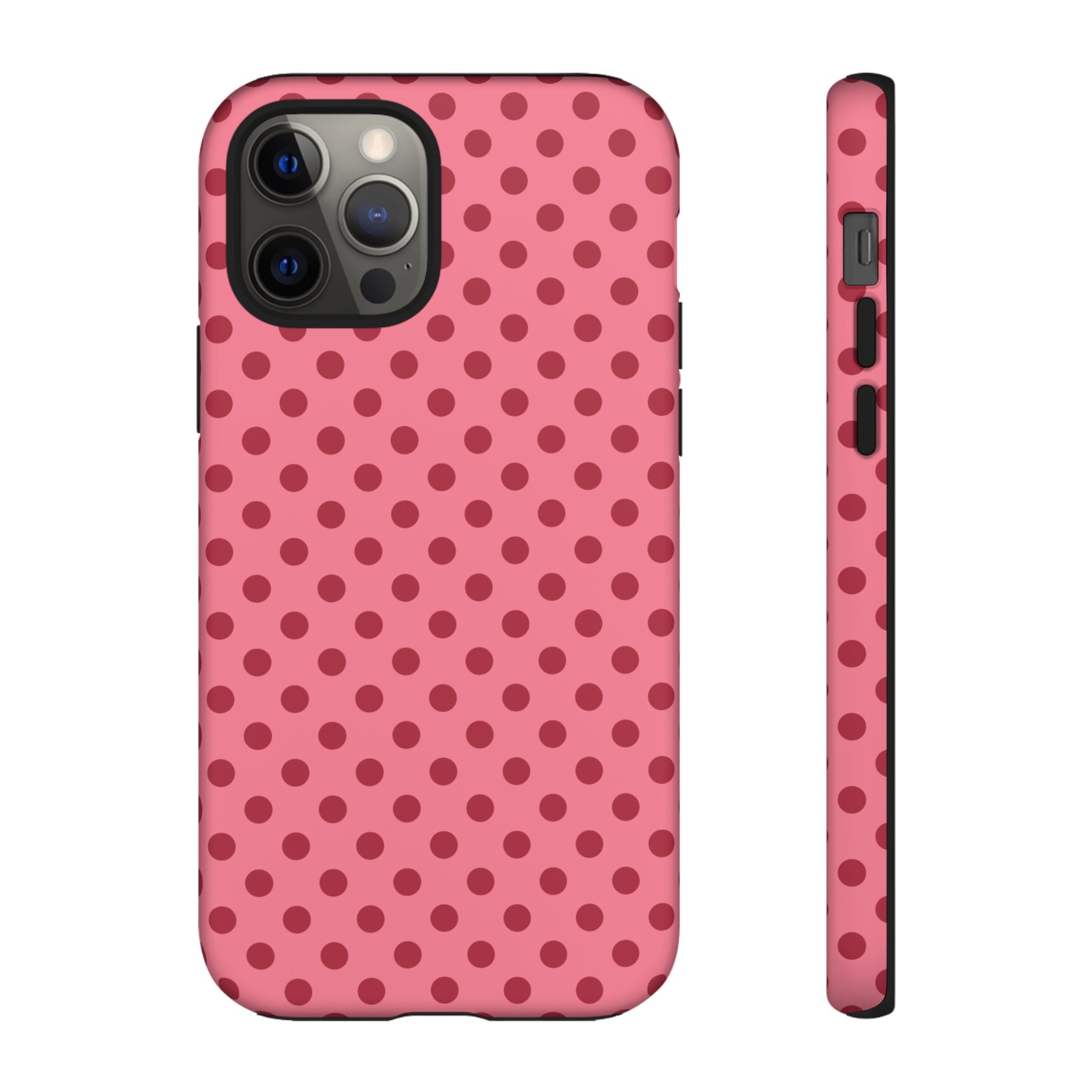 Berry Kiss Polka Dot iPhone Case
