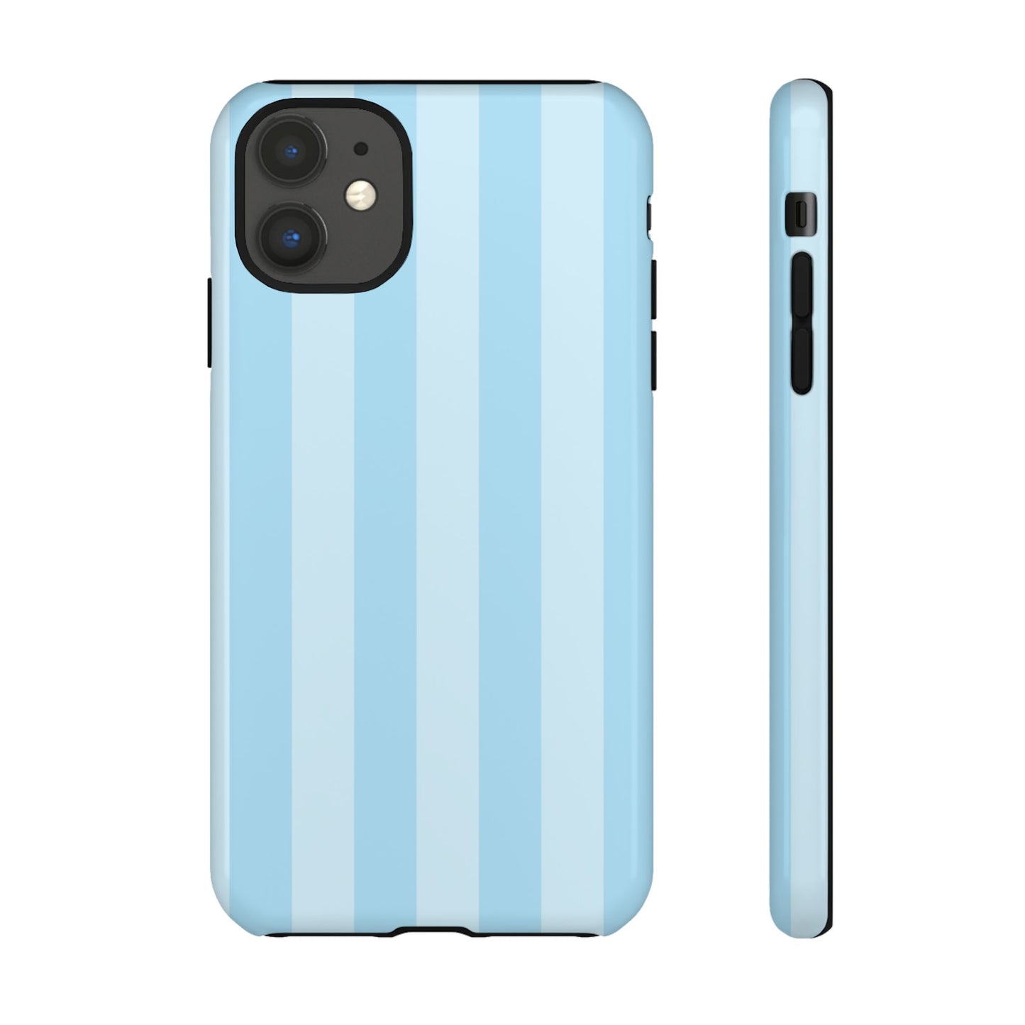 Coque iPhone à rayures bleues | Bord de piscine