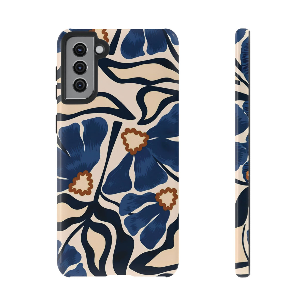 Blue Note | Abstract Blue Floral Samsung Galaxy Case