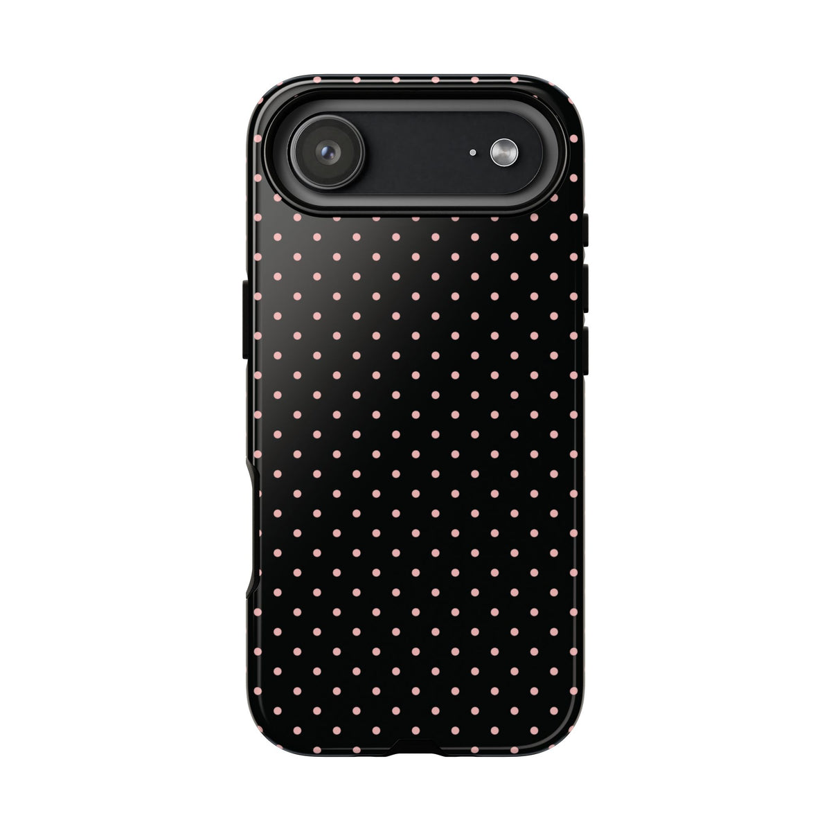 Polka Flirt | Pink & Black Polka Dot iPhone Case