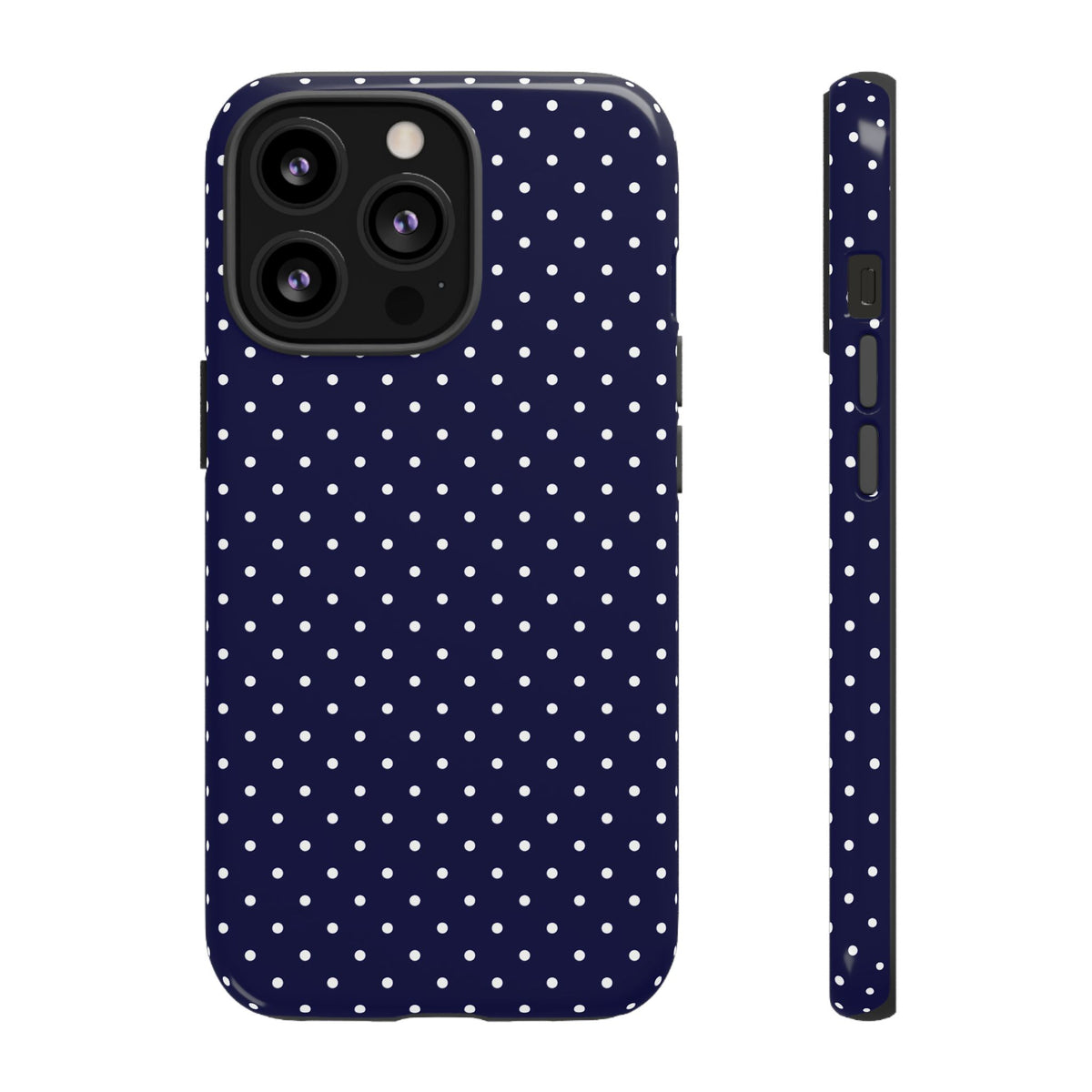 Dotty Chic | Navy Polka Dot iPhone Case