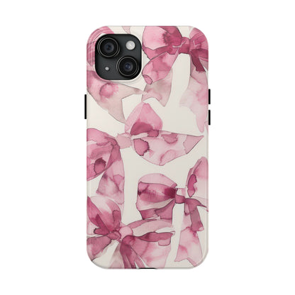 Whimsy | Pink Bows iPhone Case