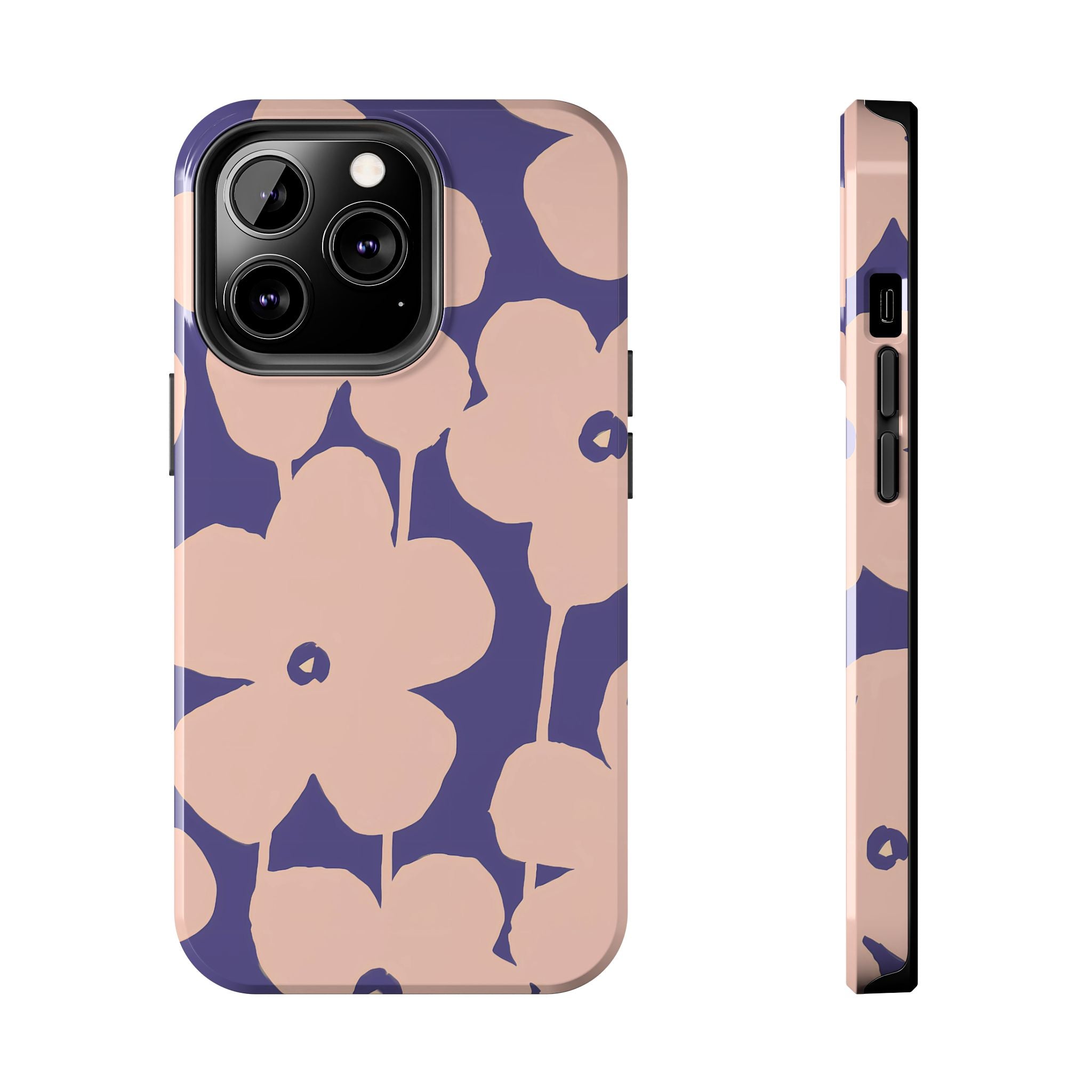 Blooms | Funda para iPhone con estampado floral morado