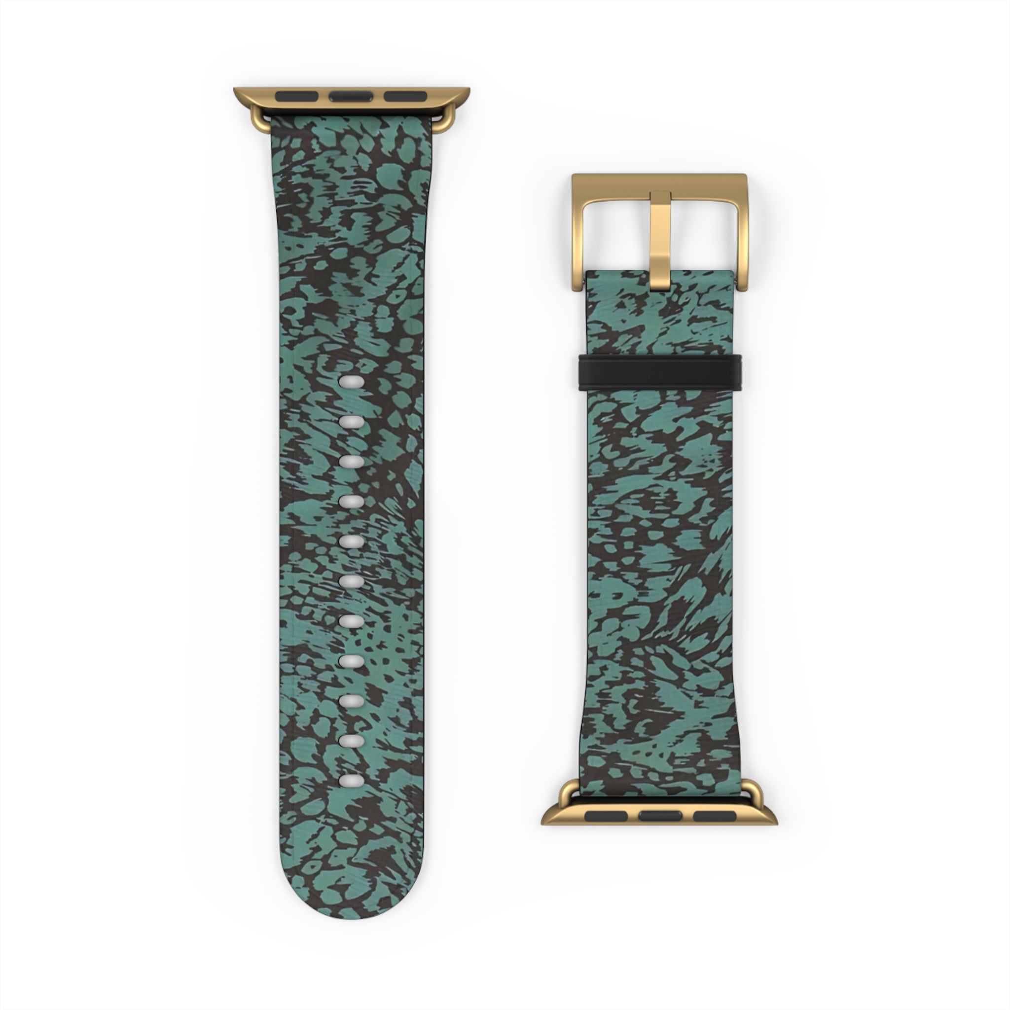 Blue Leopard Print Apple Watch Band