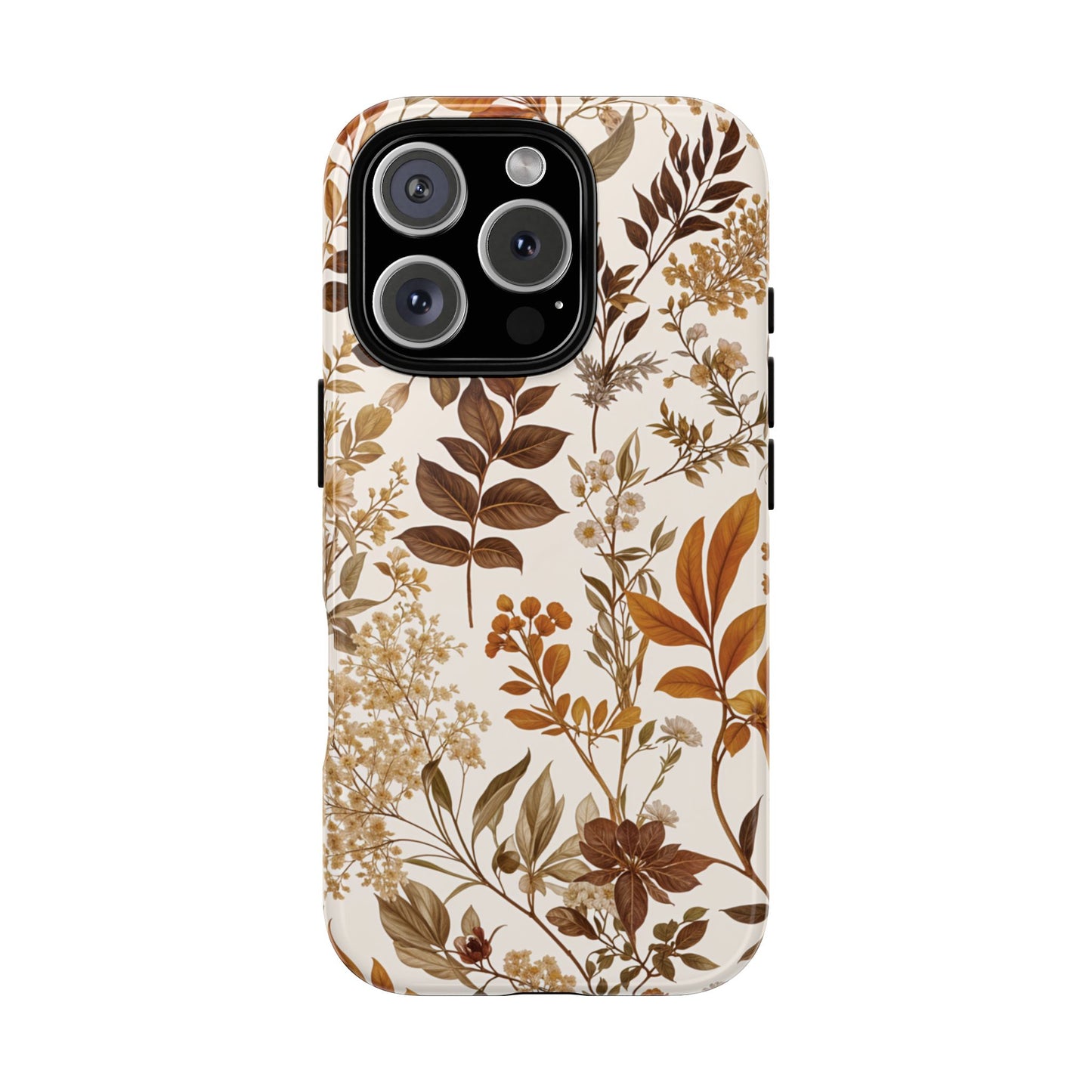 Funda para iPhone con motivos florales y botánicos otoñales