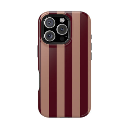 Tribeca | Burgundy Striped iPhone Case