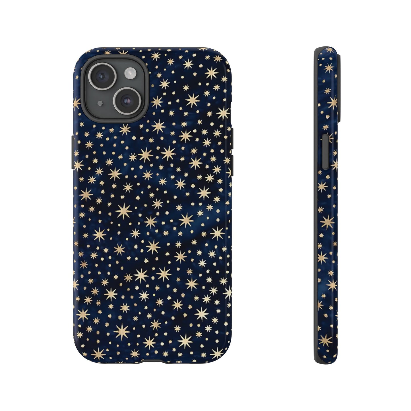 Estuche resistente para iPhone con cielo nocturno y estrellas azules