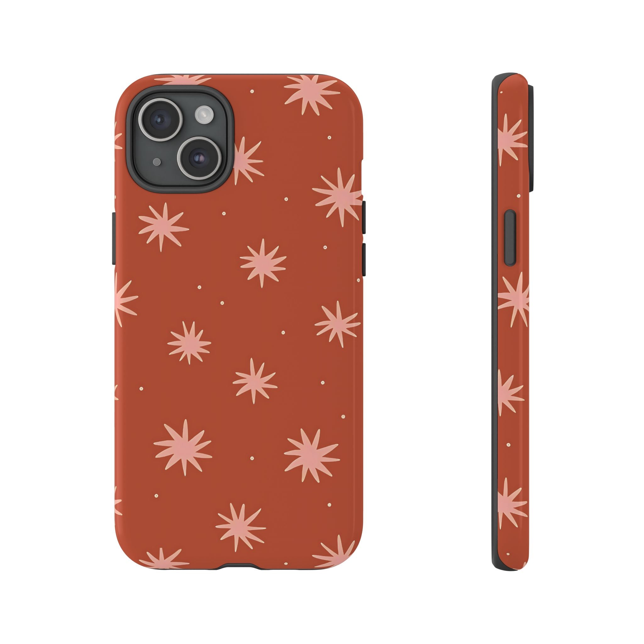 Boho Stars | Coque iPhone rétro orange
