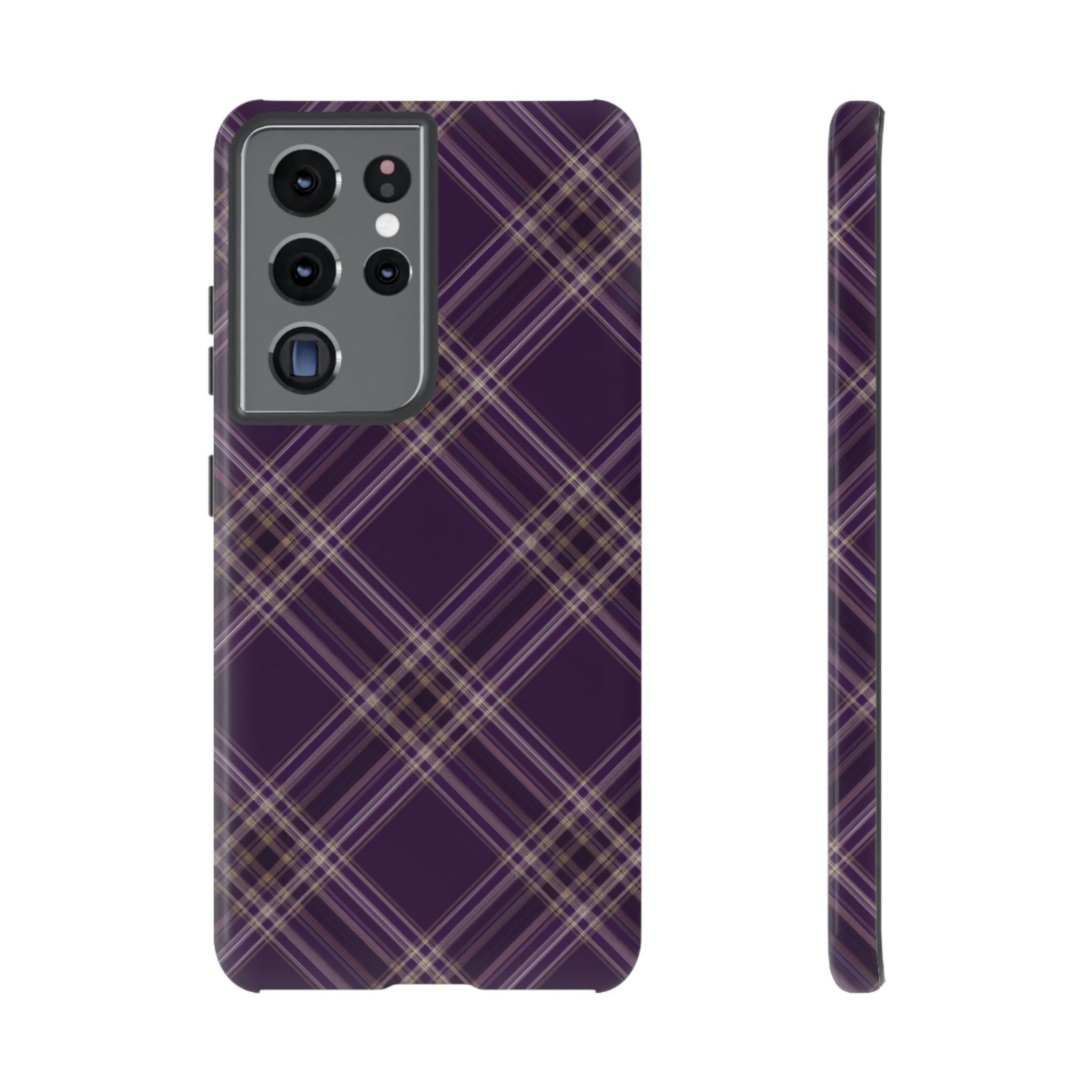 Plum Plaid Galaxy Case