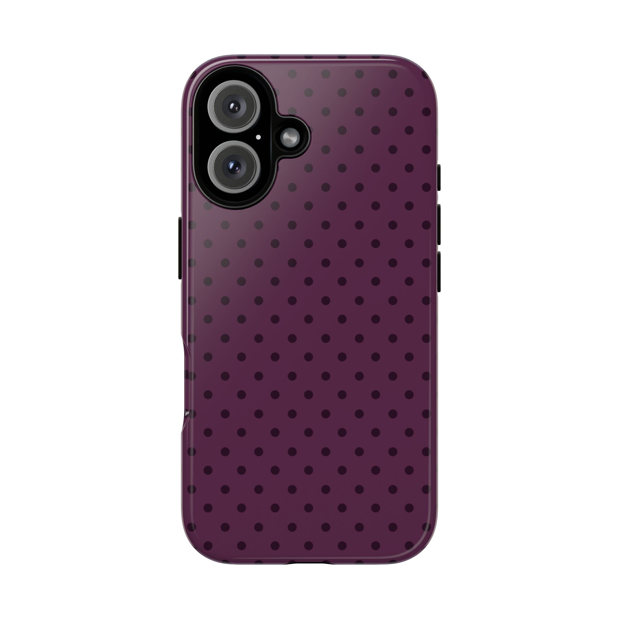 Plum Mood | Polka Dot iPhone Case