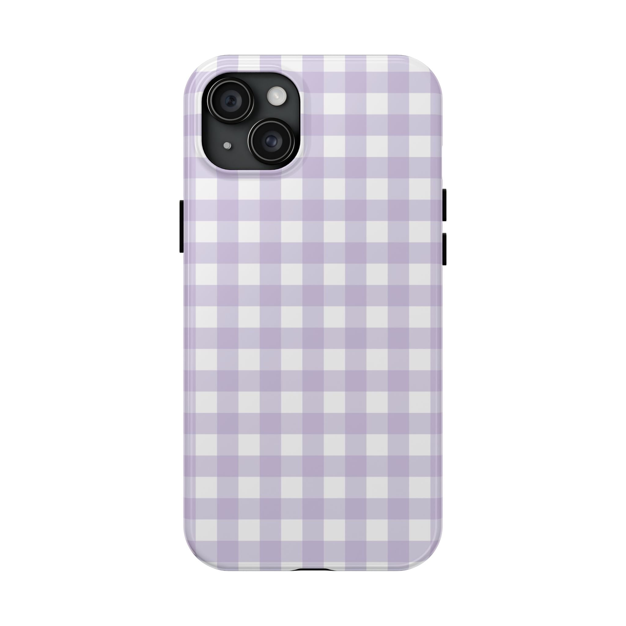 Purple Plaid Gingham Check iPhone Case