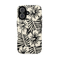 Coque iPhone à motif de fille des îles | Motif floral tropical
