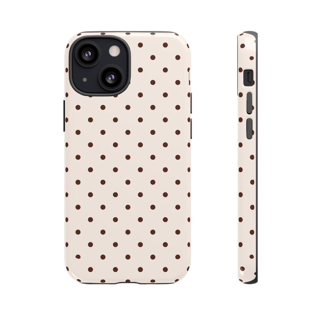 Vanilla Bean | Brown Polka Dot iPhone Case