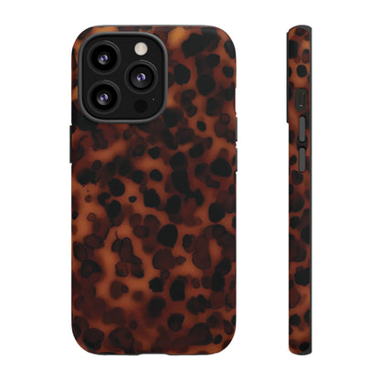 Shell Game | Dark Abstract Tortoise Print Case