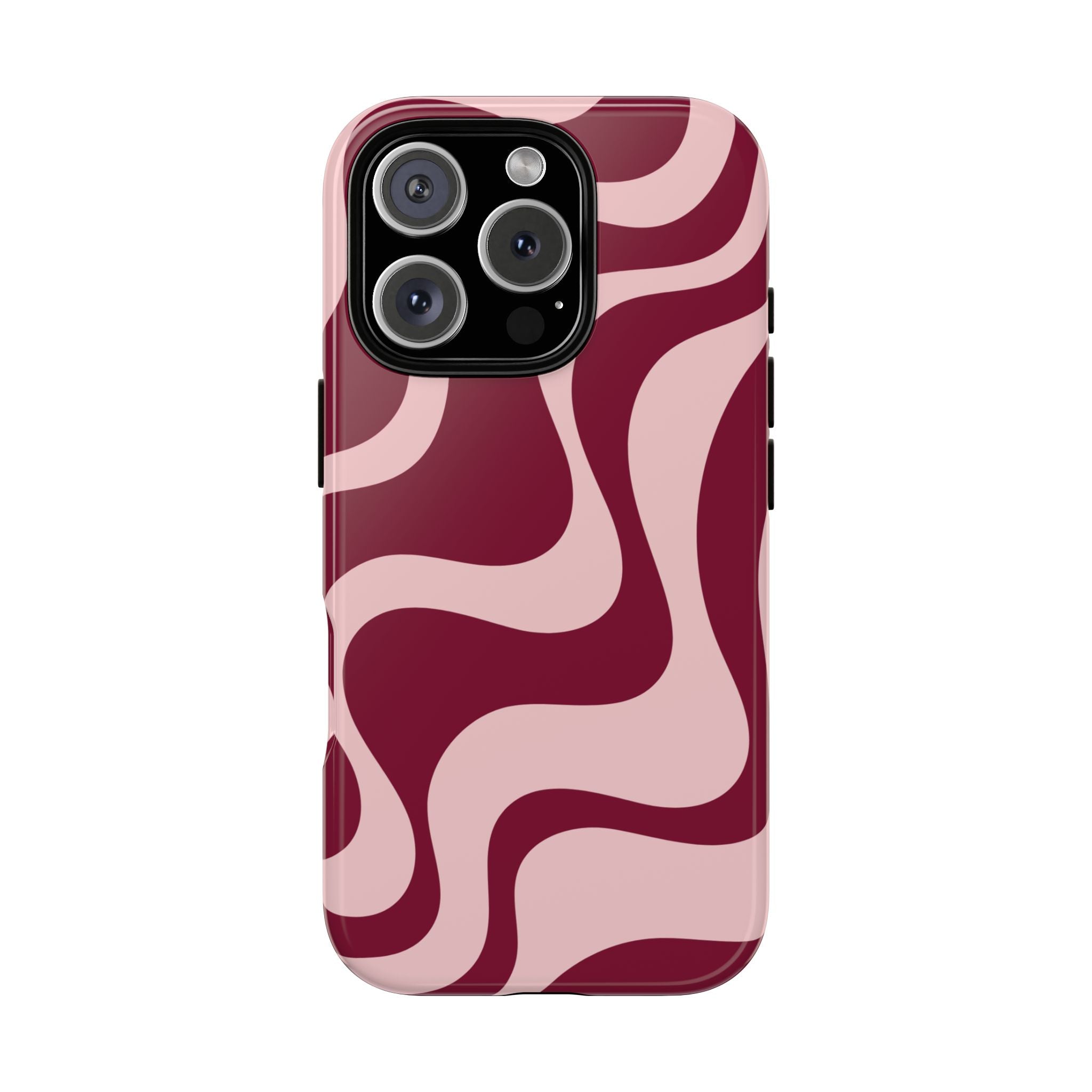 Burgundy Waves | iPhone Case