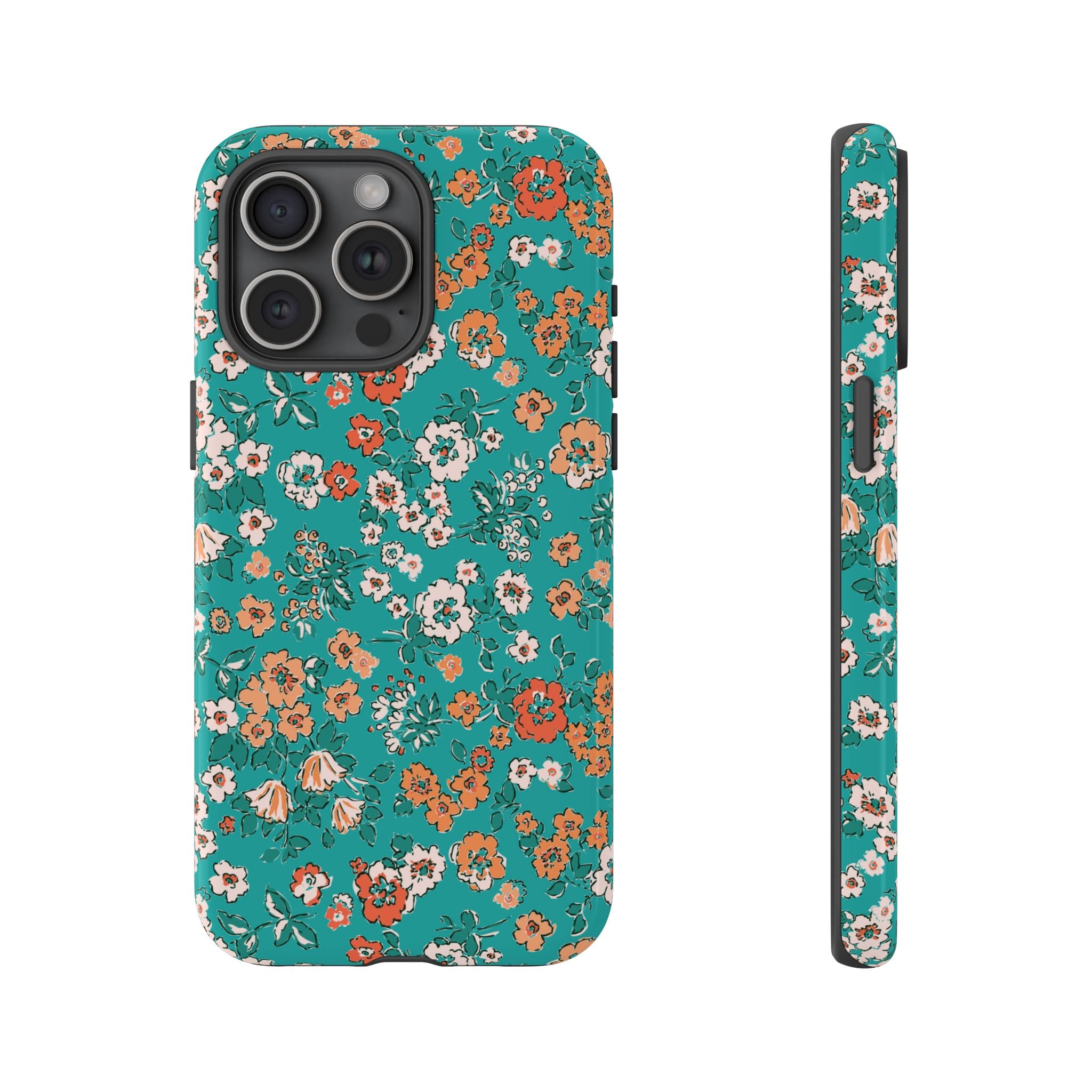 Coque iPhone à motif floral | Teal Garden