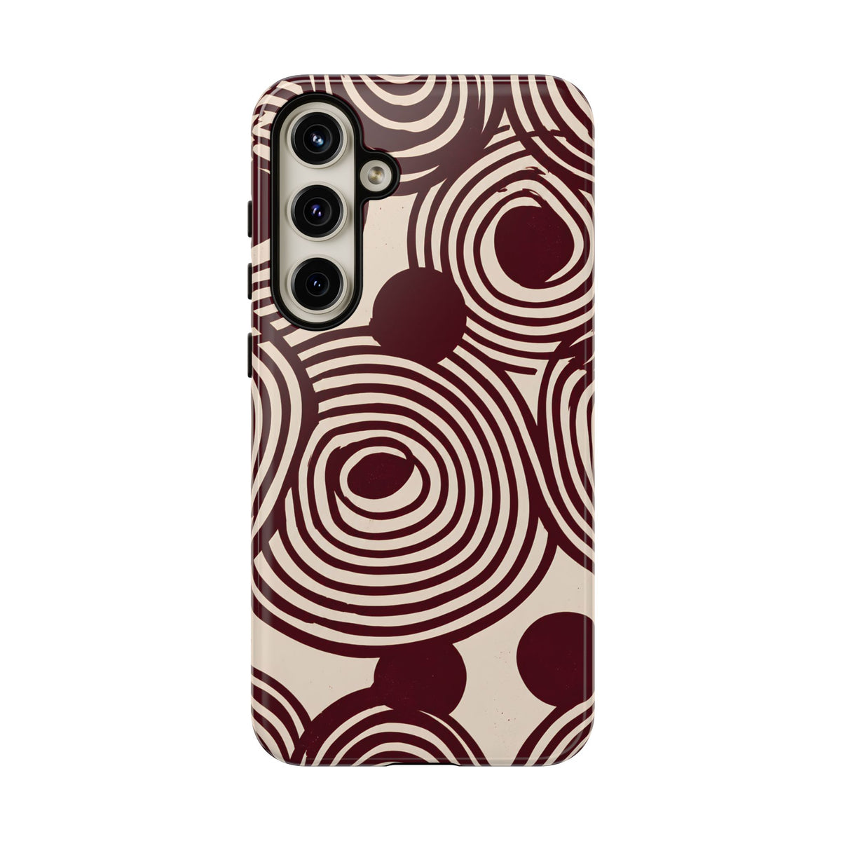 Retrograde | Burgundy Retro Geometric Galaxy Case