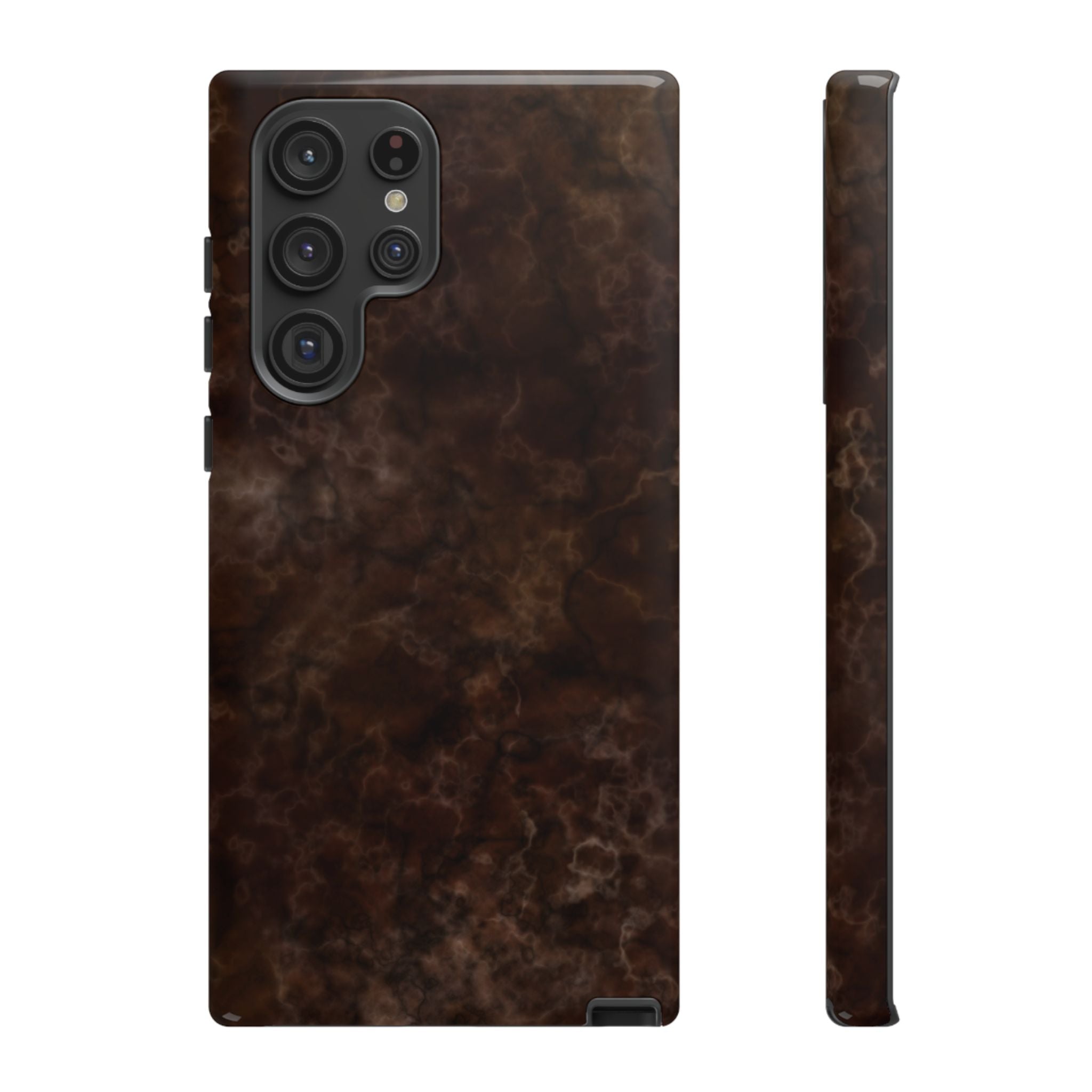 Espresso Brown Marbled Galaxy Case