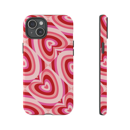 Hearts Squared | Pink Retro Heart Case