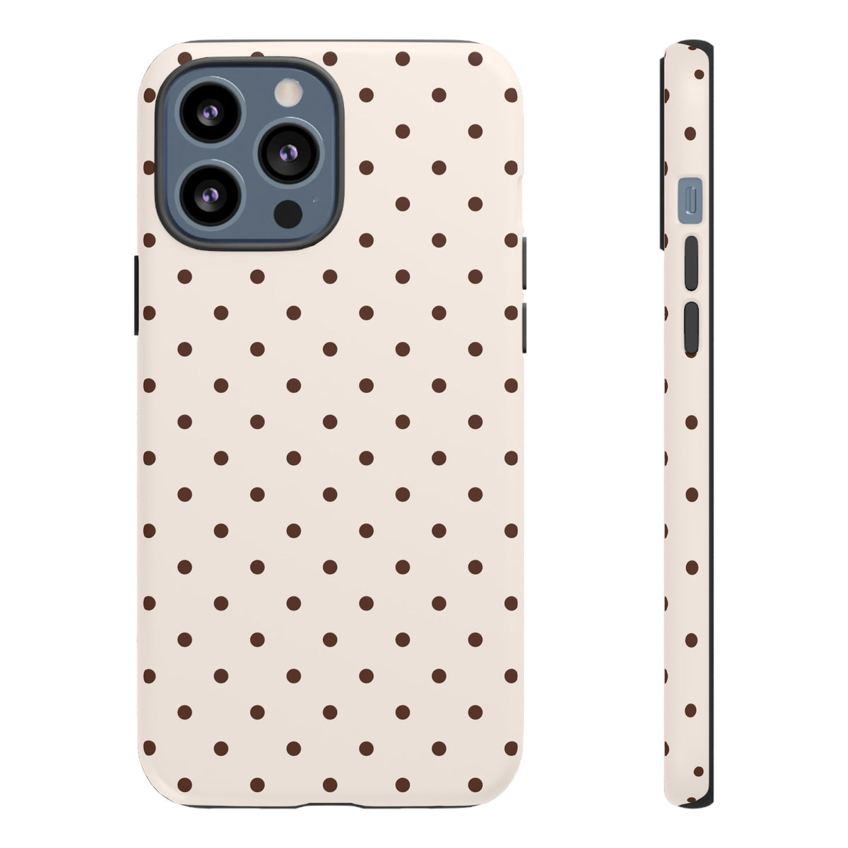 Vanilla Bean | Brown Polka Dot iPhone Case