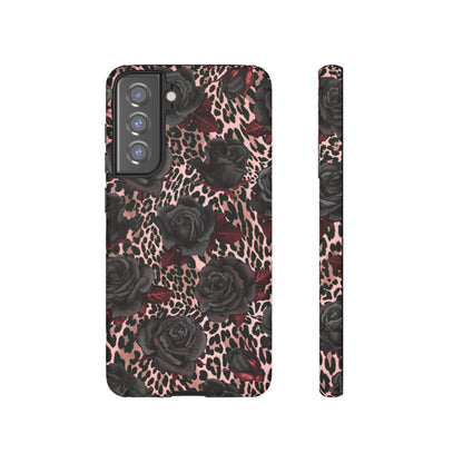 Midnight Rose | Pink Leopard Floral Case