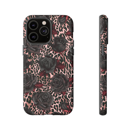 Midnight Rose | Pink Leopard Floral Case