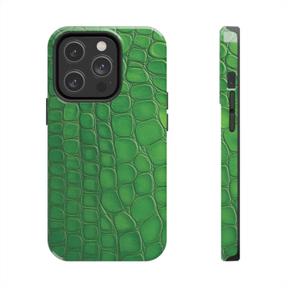 Glossy Croc | Green iPhone Case