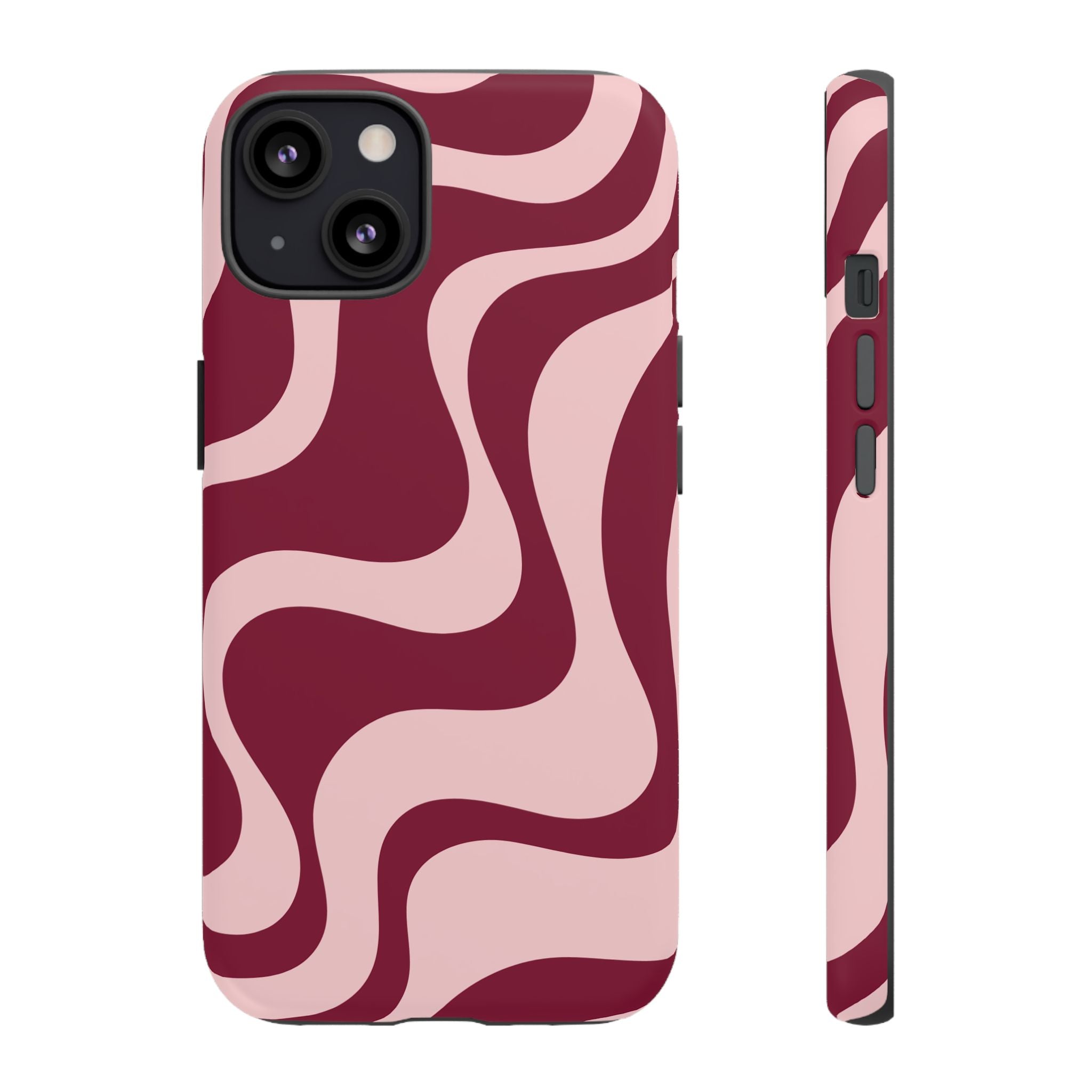 Burgundy Waves | iPhone Case