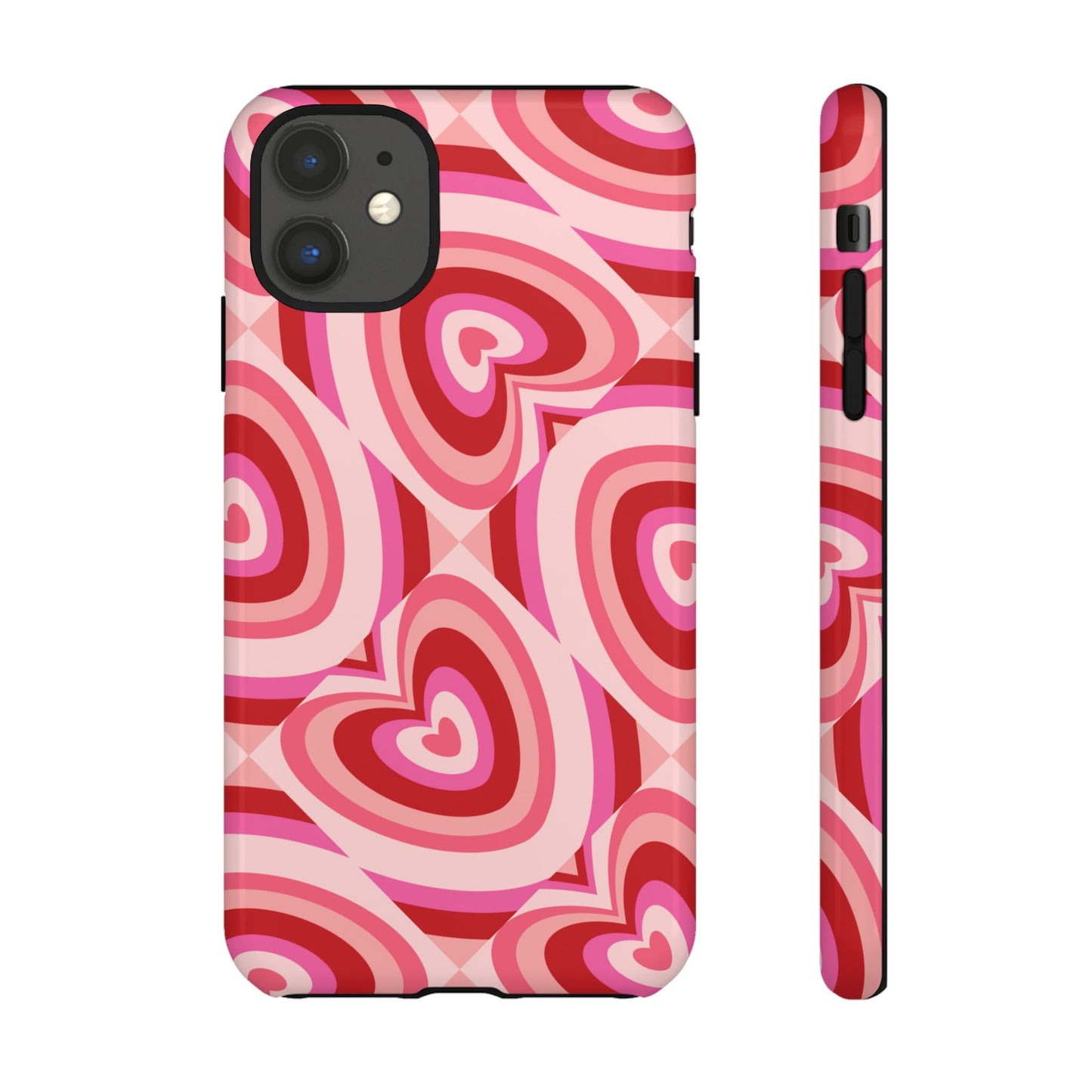 Hearts Squared | Pink Retro Heart Case