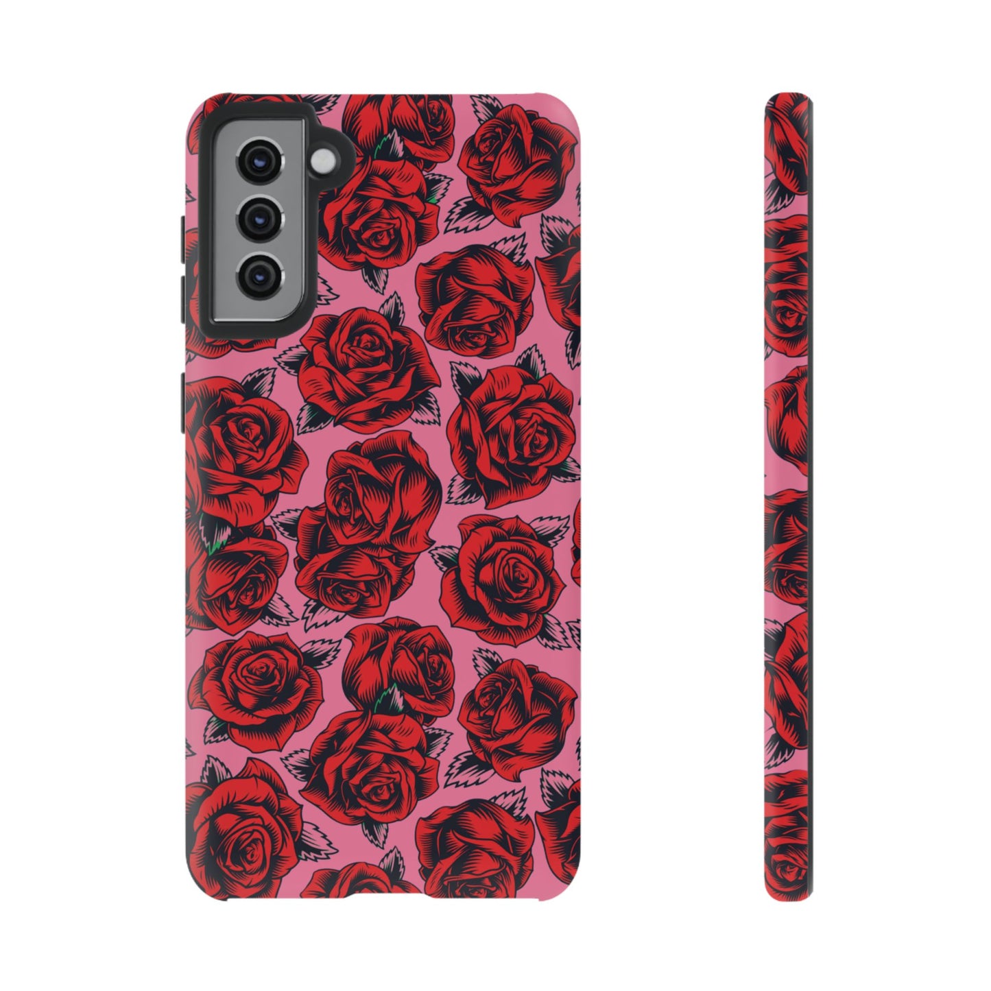 Love Story | Red & Pink Pop Art Rose Floral Case