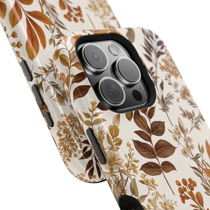 Autumn Botanical | Brown Floral MagSafe Case