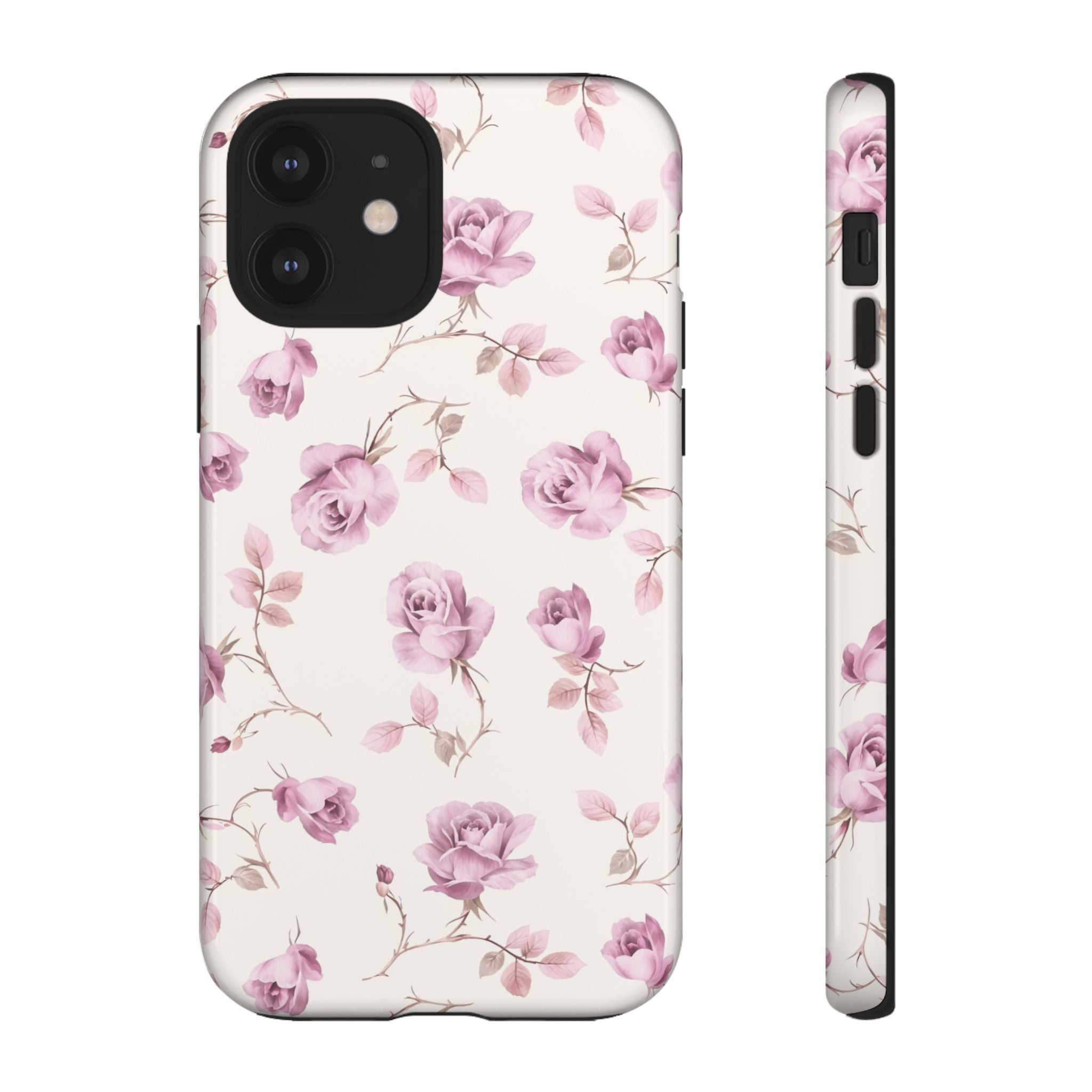 Rosa vintage | Coqueta floral Funda y vinilo para iPhone