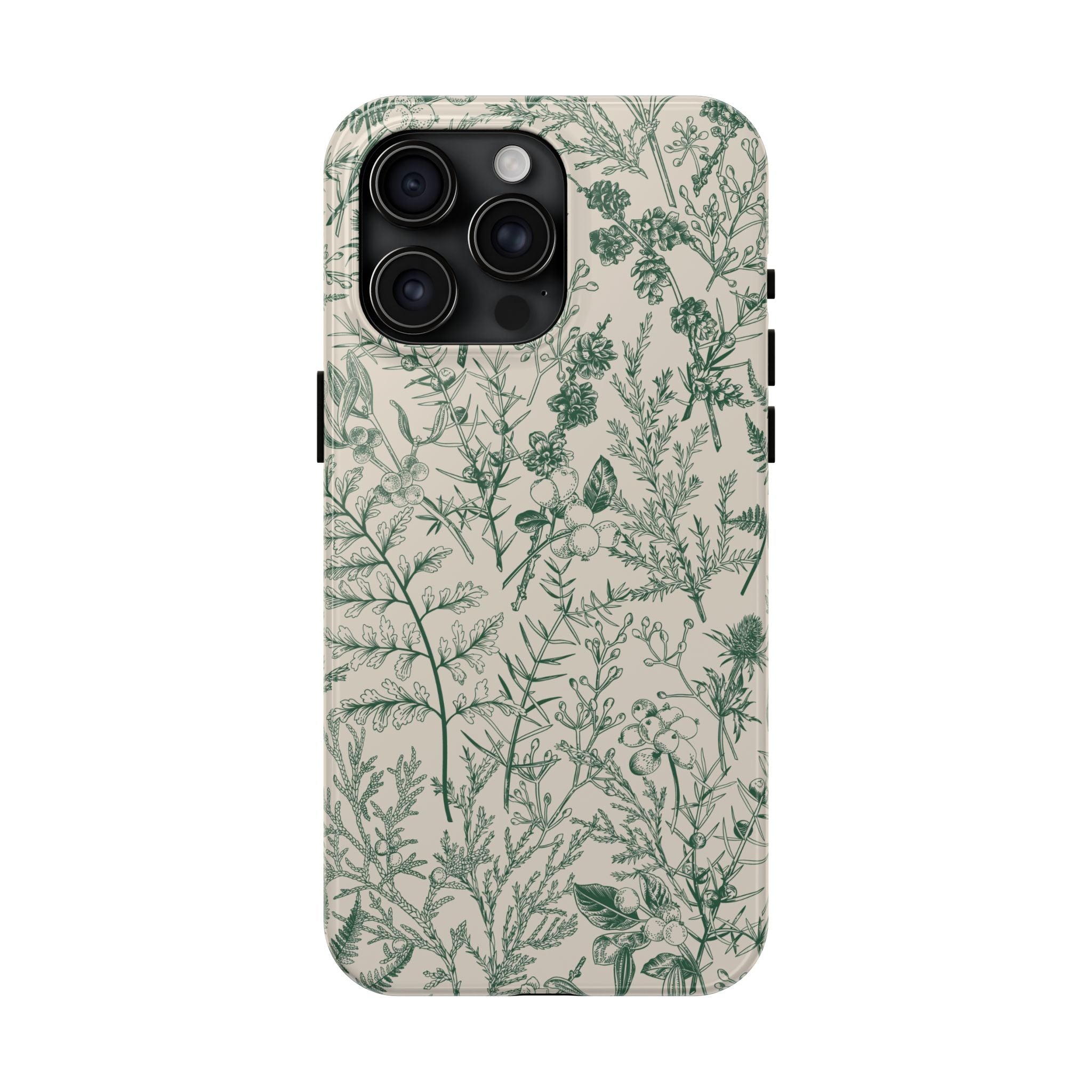Sage Botanical Floral iPhone Case