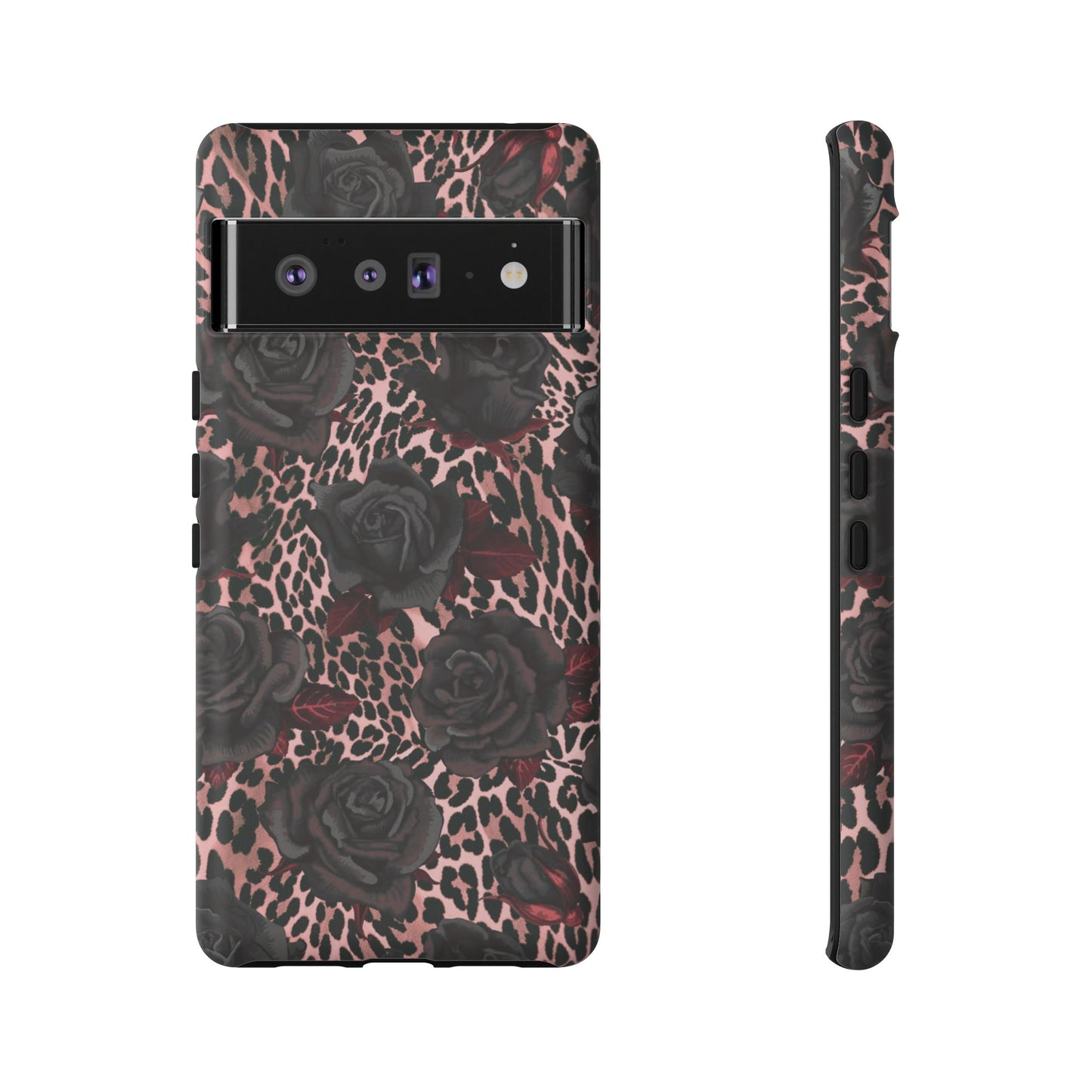 Midnight Rose | Pink Leopard Floral Case