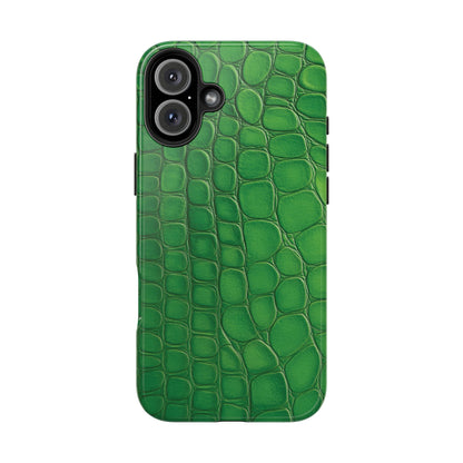 Glossy Croc | Green iPhone Case