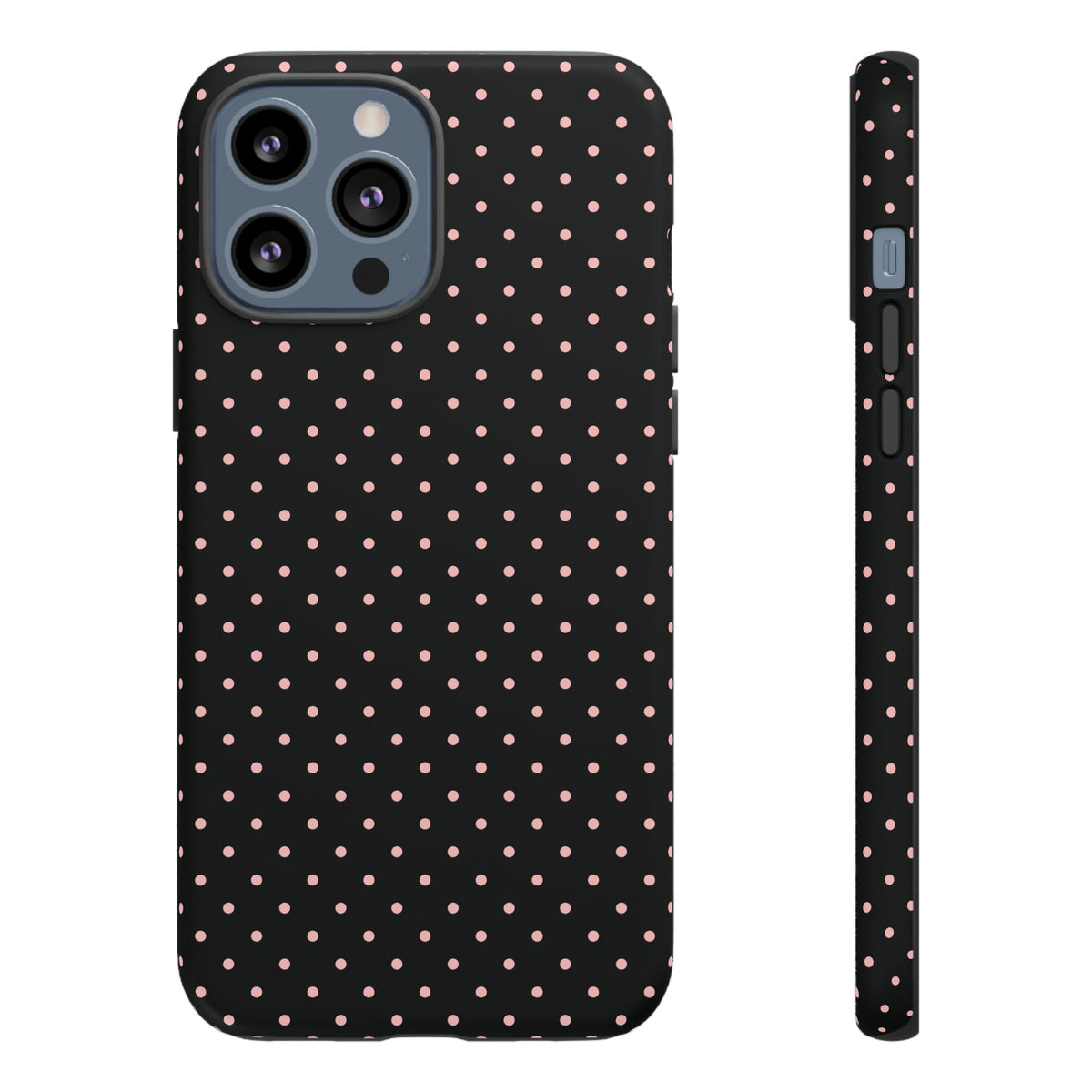 Polka Flirt | Pink & Black Polka Dot iPhone Case