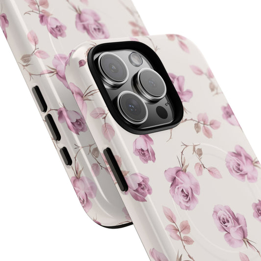 Funda MagSafe con diseño floral y estilo vintage Rose