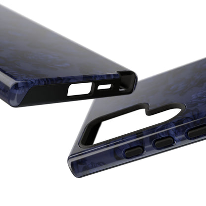 Funda Galaxy con diseño floral en azul oscuro de Moody Blues