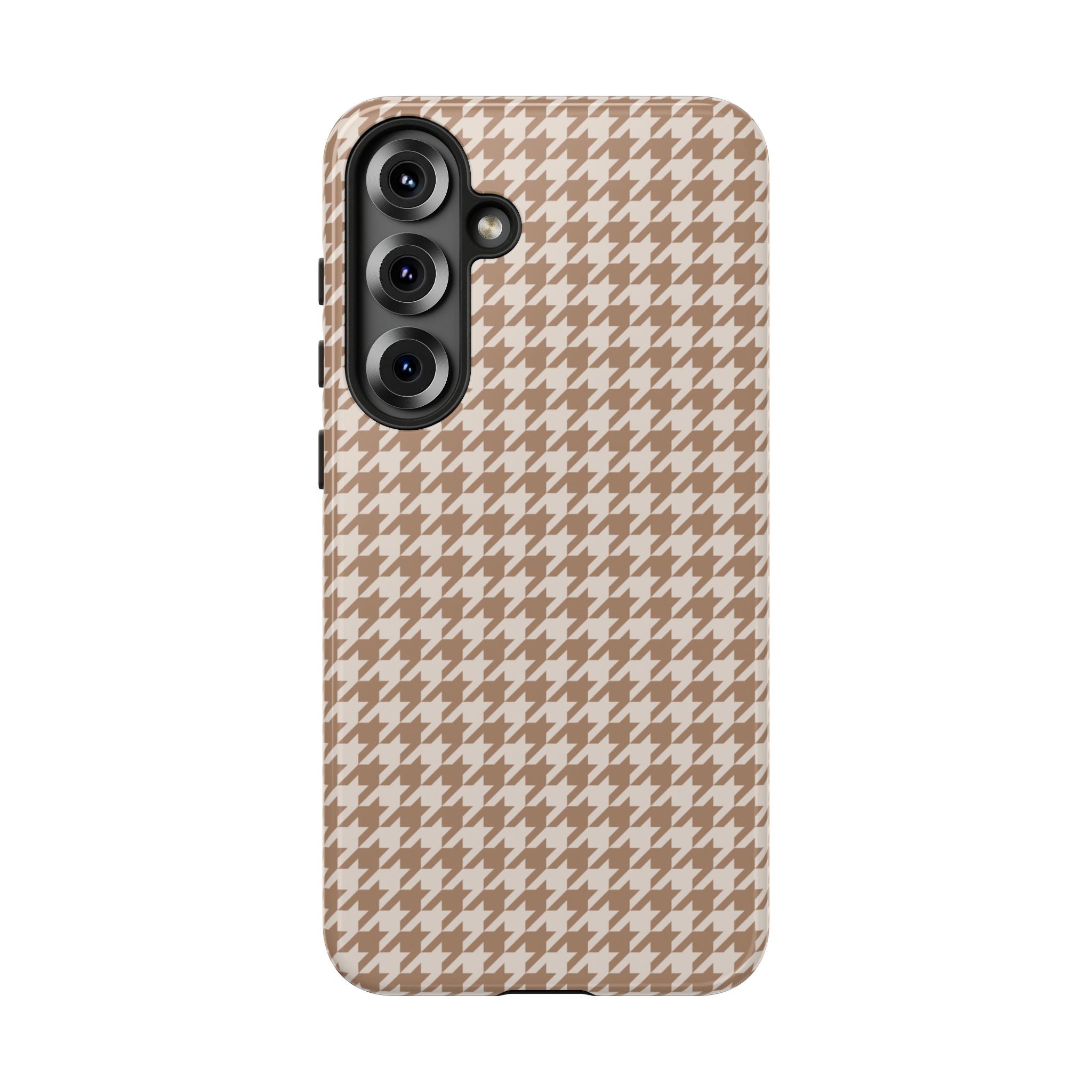 Checked In | Beige Gingham Galaxy Case
