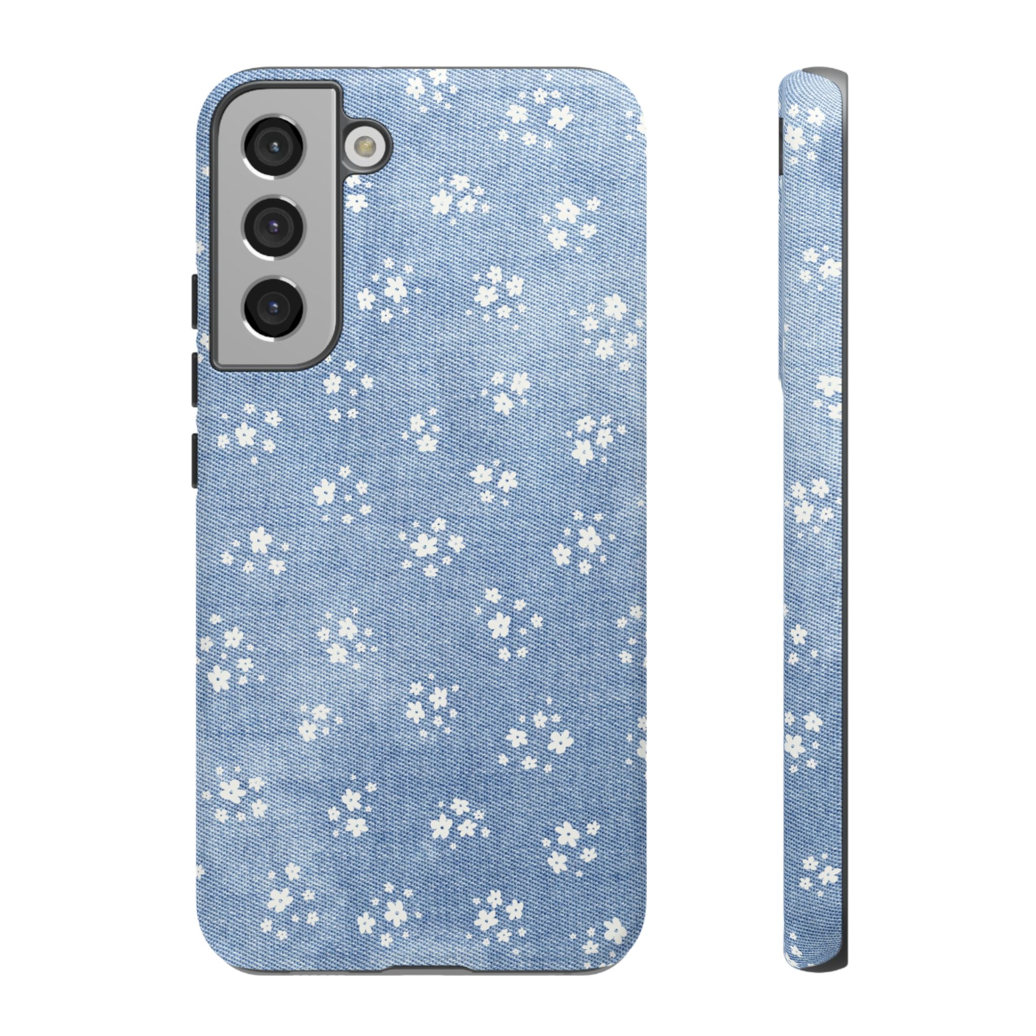 Denim Daisy Phone Case