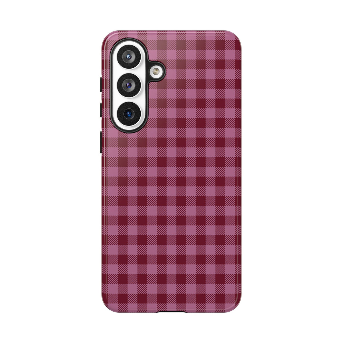 Pink Privilege | Pink & Burgundy Gingham Galaxy Case