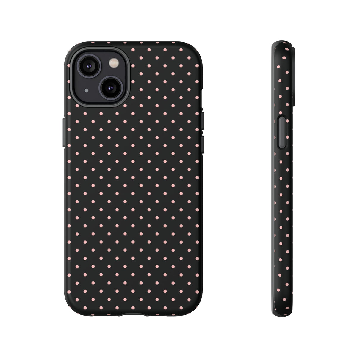 Polka Flirt | Pink & Black Polka Dot iPhone Case