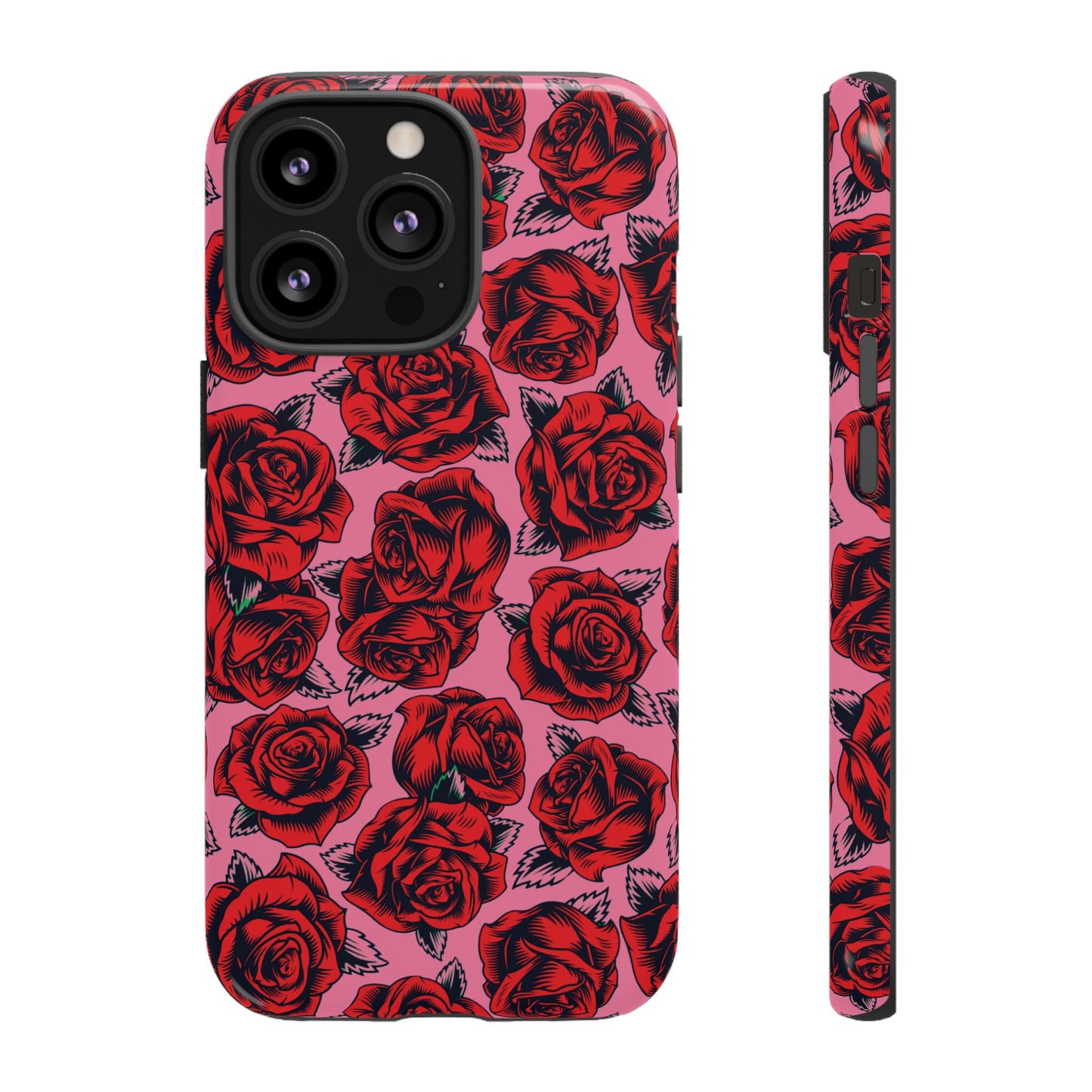 Love Story | Red & Pink Pop Art Rose Floral Case