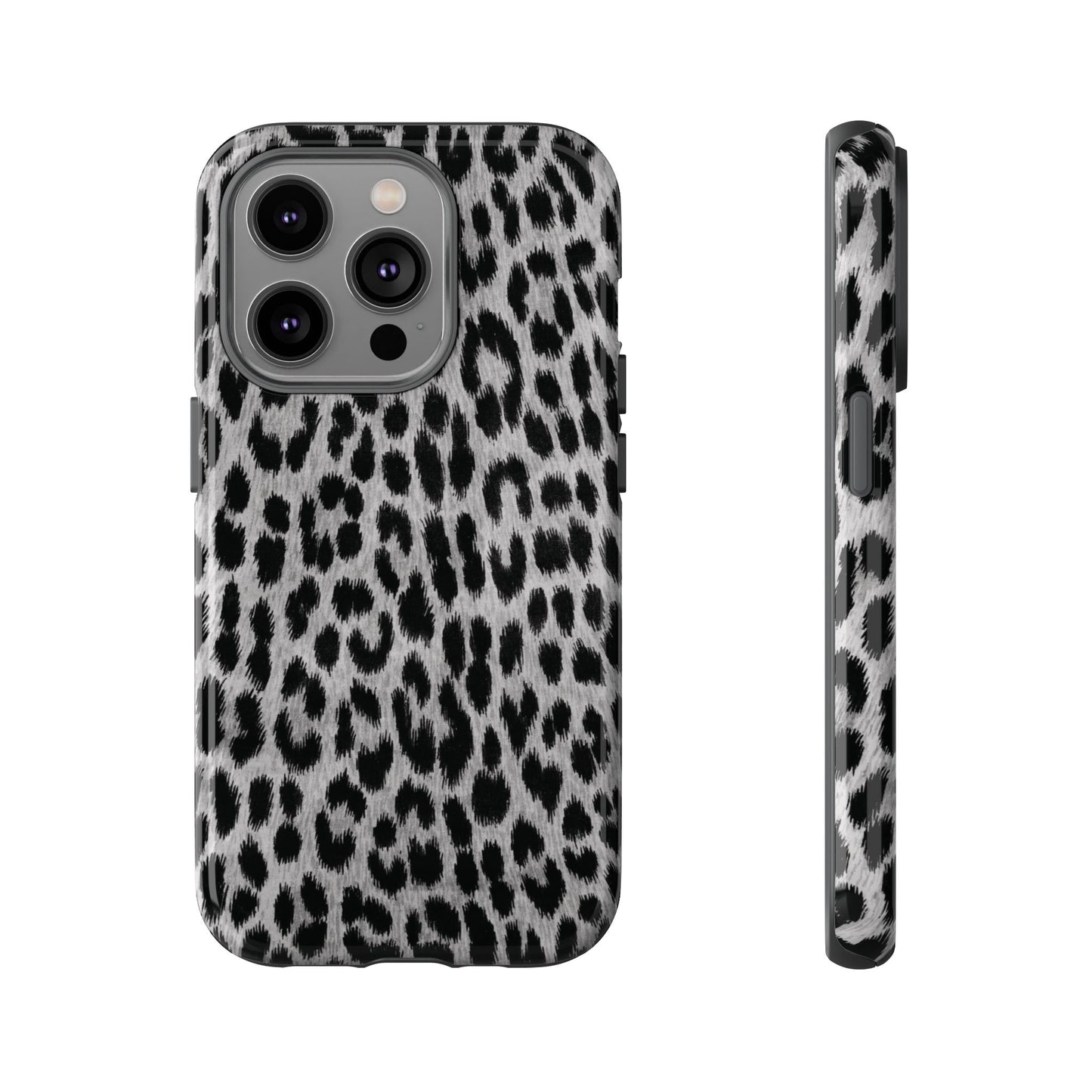 Trendsetter | Gray Leopard Print iPhone Case