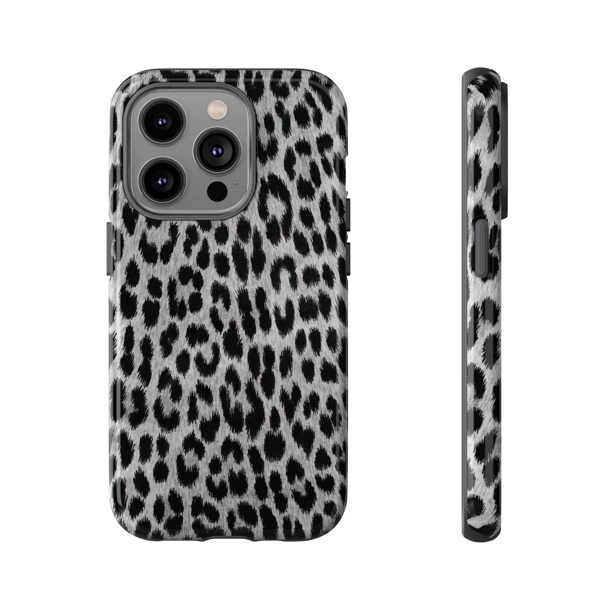 Funda para iPhone con estampado de leopardo gris | Trendsetter