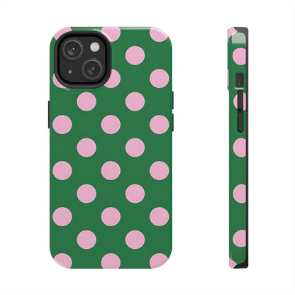 Dots | Green Polka Dot iPhone Case