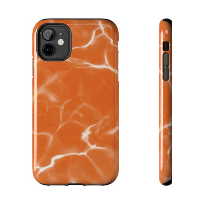 Electric Orange | Marbled iPhone Case