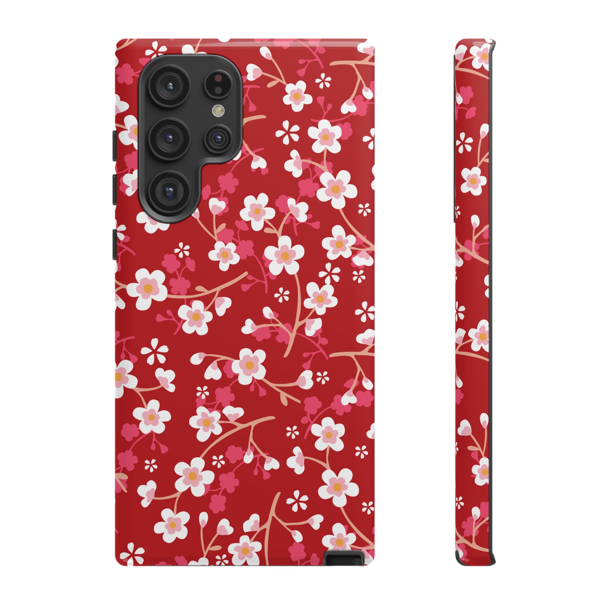 Cherry Bloom | Red Floral Galaxy Case