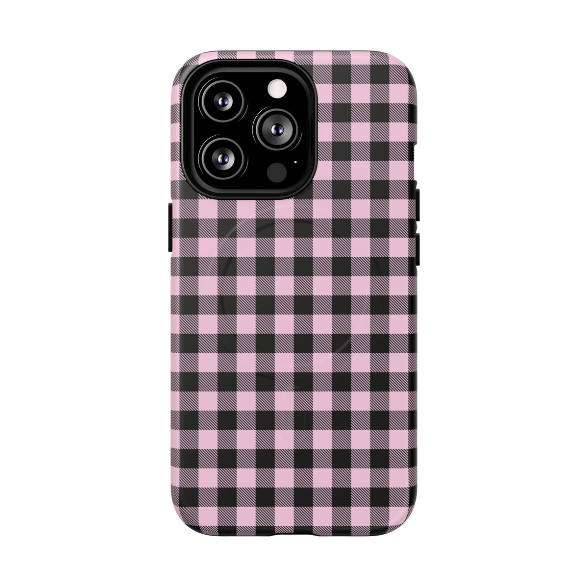 Pink Punk | Pink & Black Check MagSafe Case